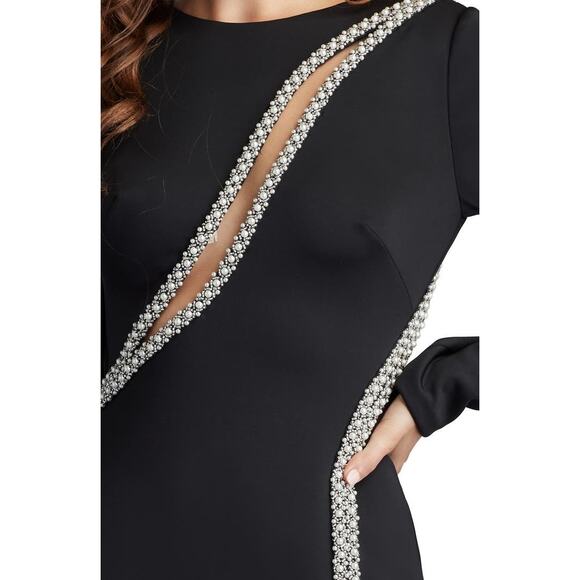 Imitation Pearl & Crystal Detail Long Sleeve Sheath Gown
SHO by Tadashi Shoji - Picture 2 of 10